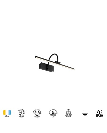 PARACURU * APLIQUE LED 8W 3000K NEGRO